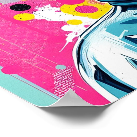 AiKo Grunge Graphic #3 Poster (Ecke)