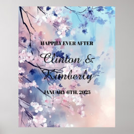 Aiko Wedding Sign glücklich immer nach Poster