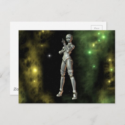 Aikobot & Stars Postkarte (Vorne/Hinten)