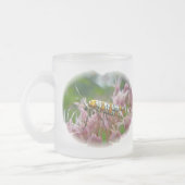 Ailanthus Web Worm Moth auf Ironweed Mattglastasse (Links)