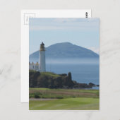Ailsa Craig, Leuchtturm von Turnberry Postkarte (Vorne/Hinten)