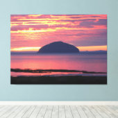 Ailsa Craig Sunset Leinwanddruck (Insitu (Holzboden))