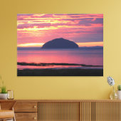 Ailsa Craig Sunset Leinwanddruck (Insitu (Wohnzimmer))