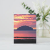 Ailsa Craig Sunset Postkarte (Stehend Vorderseite)