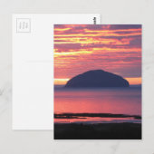 Ailsa Craig Sunset Postkarte (Vorne/Hinten)