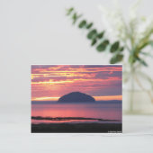 Ailsa Craig Sunset Postkarte (Stehend Vorderseite)