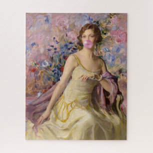 Ailsa Villard Flowers Pink Bubble Gum Puzzle