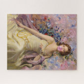 Ailsa Villard Flowers Pink Bubble Gum Puzzle (Horizontal)