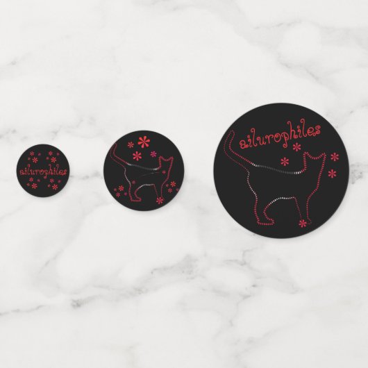 ailurophiles Cat Lovers Button Konfetti (Vorderseiten)