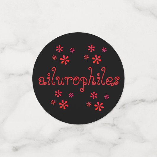 ailurophiles Cat Lovers Button Konfetti (Klein Vorderseite)