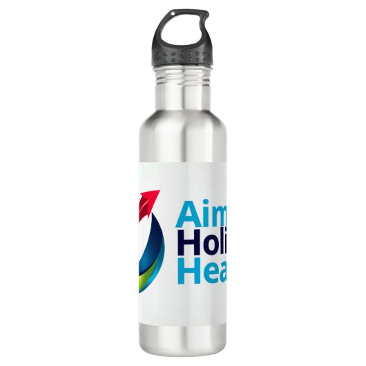 Aim 4 Holistic Health Edelstahlflasche (Vorderseite)