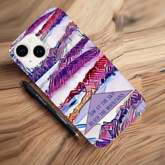 Aim at Sky Reach the Mountains Snow Alps Birthday Case-Mate iPhone Hülle