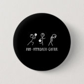 Aim Gutter Bowler Funny Bowling Männer Frauen Button (Vorderseite)