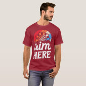 Aim Here Dart Throwing Shirt Gift Darts Shirt (Vorne ganz)