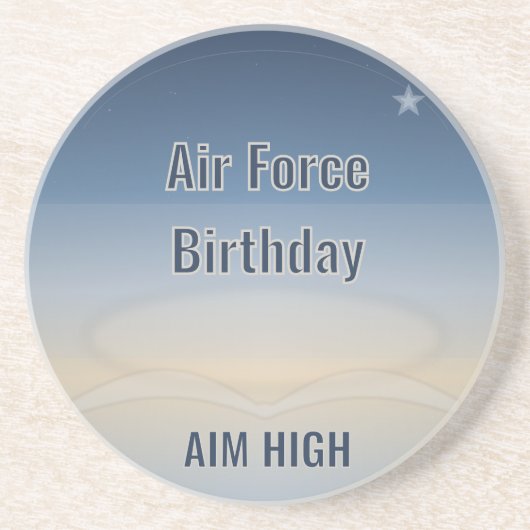 Aim High Air Force Geburtstag Untersetzer (Vorne)
