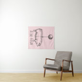 Aim High Cute Pig and Balloon Inspirational Wandteppich (Beispiel (Horizontal))