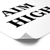 Aim High Minimalistisch Poster (Ecke)