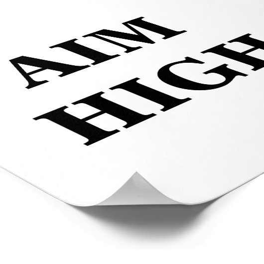 Aim High Minimalistisch Poster (Ecke)