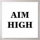 Aim High Minimalistisch Poster (Vorne)