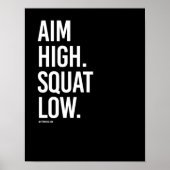 Aim High Squat Low - Typ Fitness -.png Poster (Vorne)