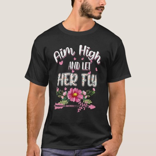 Aim High und Ließ ihr Fliegen sarkastischen Spaß T-Shirt (Vorderseite)