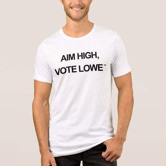 Aim High, Vote Lowe British Map Tri-Blend Shirt (Vorderseite)