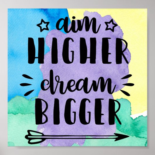 Aim Higher Dream Bigger Poster (Vorne)