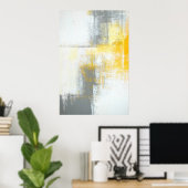 'Aim Higher' Graue und braune Abstrakte Kunst Poster (Heimbüro)