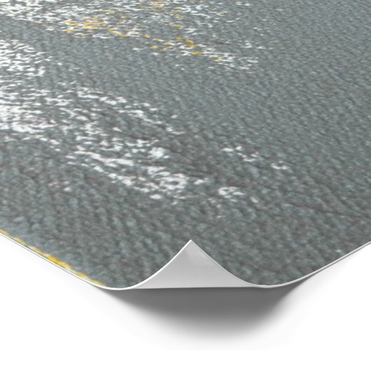 'Aim Higher' Graue und braune Abstrakte Kunst Poster (Ecke)