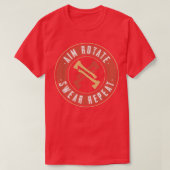 Aim Rotate Swear Wiederholung Funny Ax Throwing 1 T-Shirt (Design vorne)