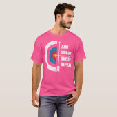Aim Shoot oder Repeat Junter Archery T-Shirt (Vorne ganz)