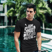 Aim Shoot Swear Repeat - Dart Player T-Shirt