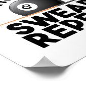 Aim Shoot Swear Repeat - Funny Billiards - 8 Ball Poster (Ecke)