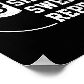 Aim Shoot Swear Repeat Pool Billiard Snooker Chalk Poster (Ecke)