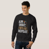 Aim Shoot Swear Repeat - Pool Billiard Sweatshirt (Vorne ganz)