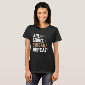 Aim Shoot Swear Repeat - Pool Billiard T-Shirt (Vorne ganz)