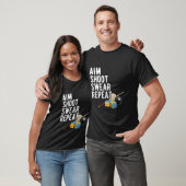 Aim Shoot Swear Repeat Pool Hall Shark Bill T-Shirt (Unisex)