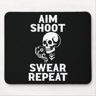 Aim Shoot Swear Wiederholung 8 Ball Billiard Pool Mousepad