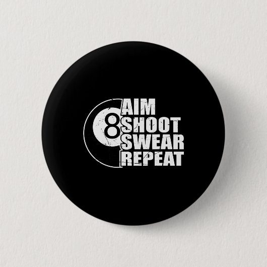 Aim Shoot Swear Wiederholung 8 Ball Pool Billard P Button (Vorderseite)