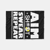 Aim Shoot Swear Wiederholung Billiards Funny Pool  Fleecedecke (Vorderseite (Horizontal))