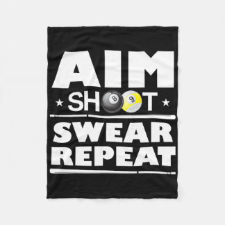 Aim Shoot Swear Wiederholung Billiards Funny Pool  Fleecedecke