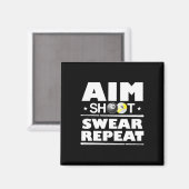 Aim Shoot Swear Wiederholung Billiards Funny Pool Magnet (Vorderseite/Rückseite)