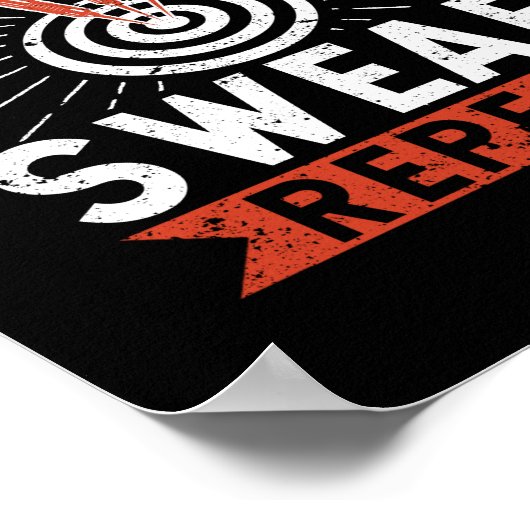 Aim Shoot Swear Wiederholung Darts Funny Poster (Ecke)