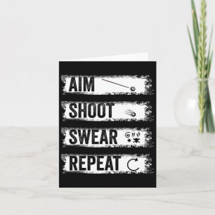Aim Shoot Swear Wiederholung Funny Billiards 8-Bal Karte