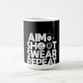 Aim Shoot Swear Wiederholung Funny Pool Billard 8 Kaffeetasse (Mittel)