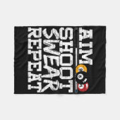 Aim Shoot Swear Wiederholung für einen Pool Billar Fleecedecke (Vorderseite (Horizontal))