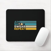 Aim Shoot Swear Wiederholung Pool Billard Player S Mousepad (Mit Mouse)