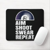 Aim Shoot Swear Wiederholung - Snooker Pool Player Mousepad (Mit Mouse)