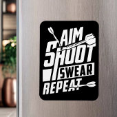 Aim Shoot Swera Repeat - Funny Dart Fan Magnet