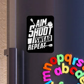 Aim Shoot Swera Repeat - Funny Dart Fan Magnet